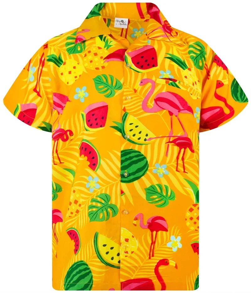

Summer Men's Hawaiian Floral Social Casual 3D Printed Short Sleeve Shirt Beach Island Vacation Luxury Stylish Pattern Apparel
