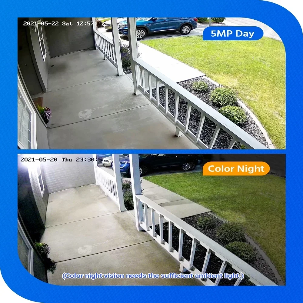 4 قطعة 5MP في الهواء الطلق PoE IP كاميرات CCTV مع الصوت في 100ft 30 متر الأشعة تحت الحمراء للرؤية الليلية داخلي مسح Illance كاميرا الأمن عدة