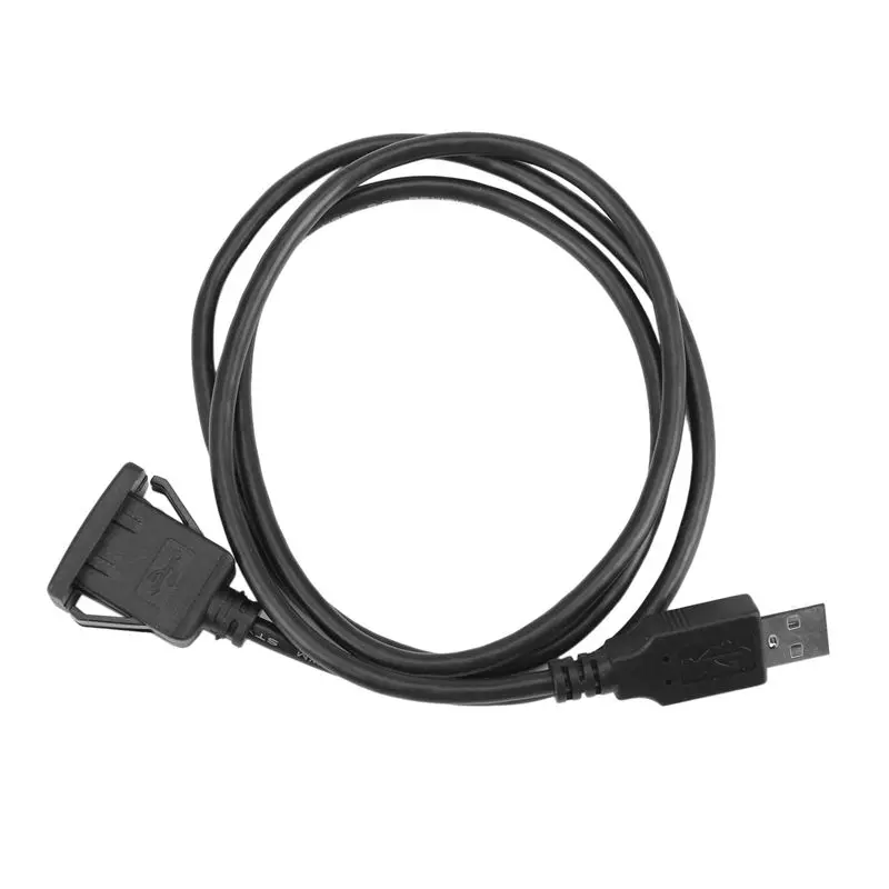 

5X Car Dash Board Flush Mount USB Male To Female Socket Extension Panel Cable 1M
