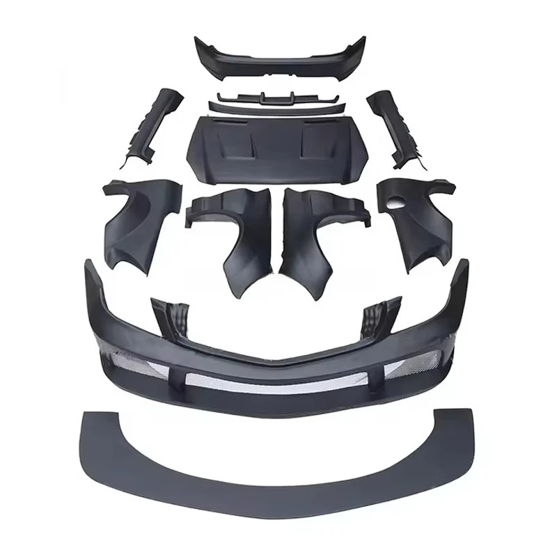 Car Parts R230 SL Black-Series  Wide Body Kit Front Rear Bumper Spoiler Engine Cover Siede Skirts for  SL63 SL55