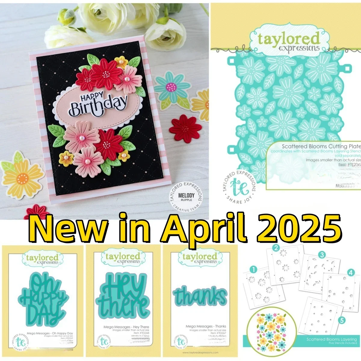 

Spring Blooms Thanks Letter Metal Cutting Dies DIY Making Card Scrapbook Embossed Paper Album Craft Template Decoration 2025