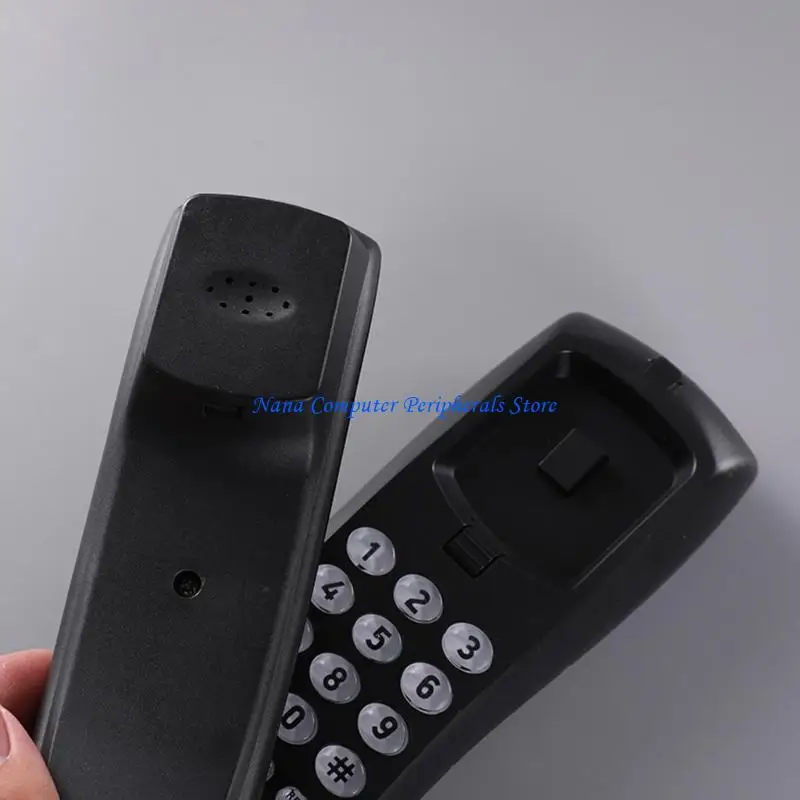 F68C HCD3588 Fixed Landline Wall Telephone Portable Mini Phone Wall Hanging- Telephone for Home Office Hotel Spas Center