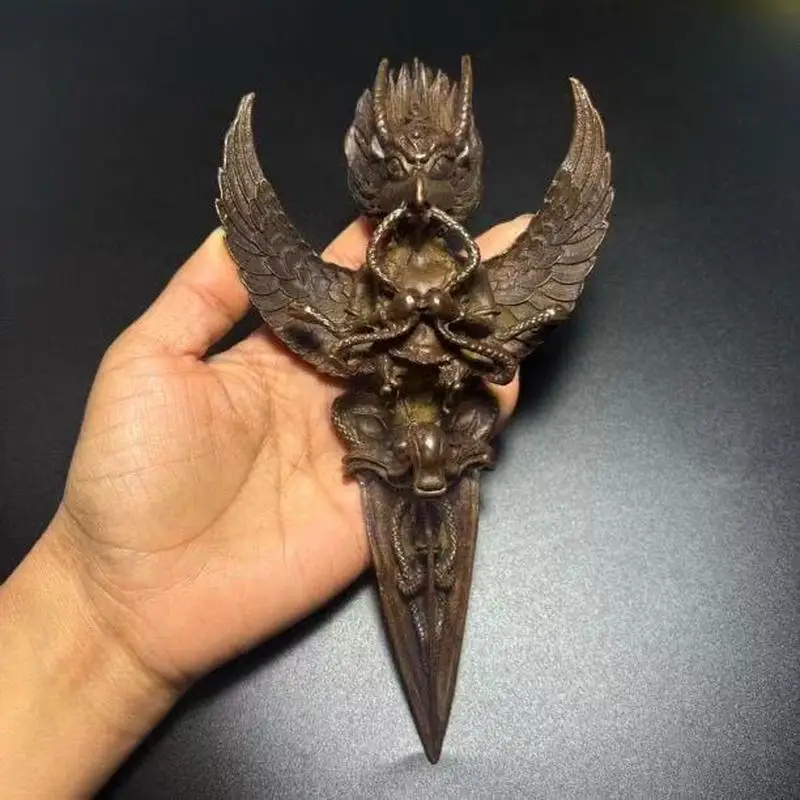 Collection Alloy Gilt Thunderous Thunderer Craft Artifacts Antique Living Room Office Desktop Decorations