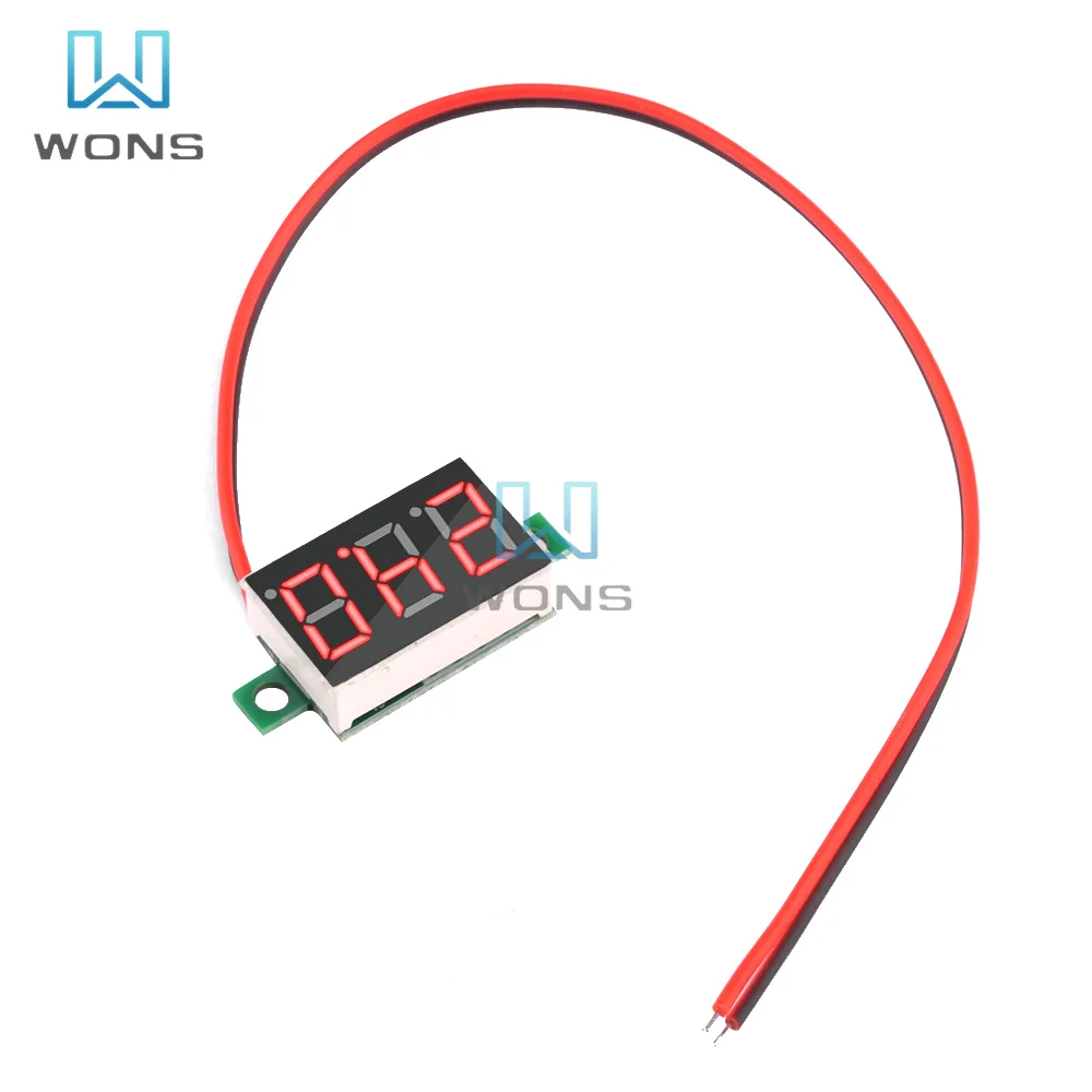 Voltmetro con Display a 3 cifre DC 0.36-32V da 4.7 pollici rosso/blu/Gree/bianco Mini LED Digital Panel Volt voltmetro Tester per misuratore di