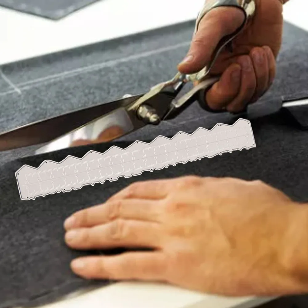 Steel Paper Tearing Ruler Multifunctional Embossing Die Craft Ruler Accurate Measuring Metal Cutting Die Irregular Edge Ruler