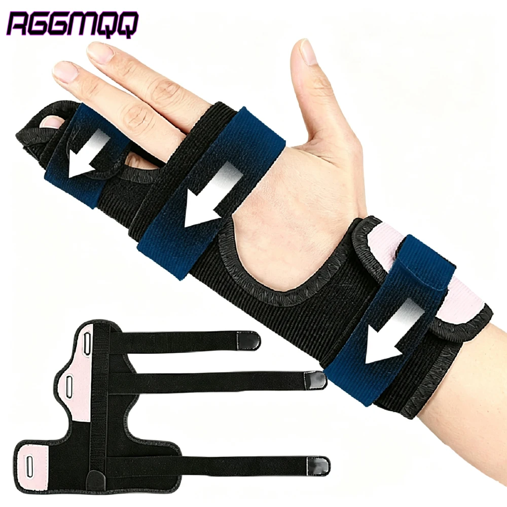 1PC Adjustable Little Finger Splint Stabilizer with Detachable Aluminum Bar,Polyester Wrist Brace for Boxer Fracture Pain Relief
