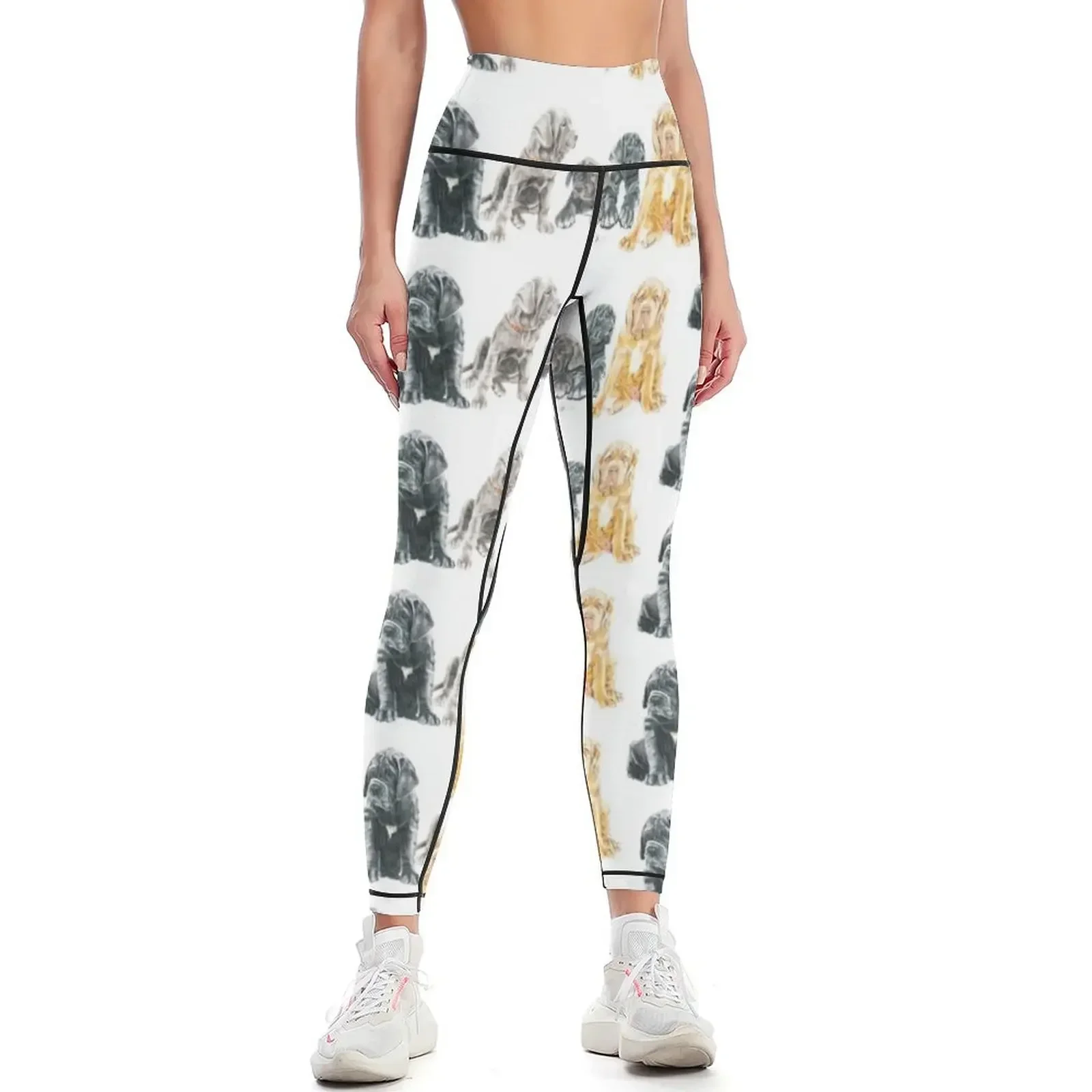 

Neapolitan Mastiff Puppies Leggings sporty woman gym Fitness's gym clothes flared gym clothing Womens Leggings