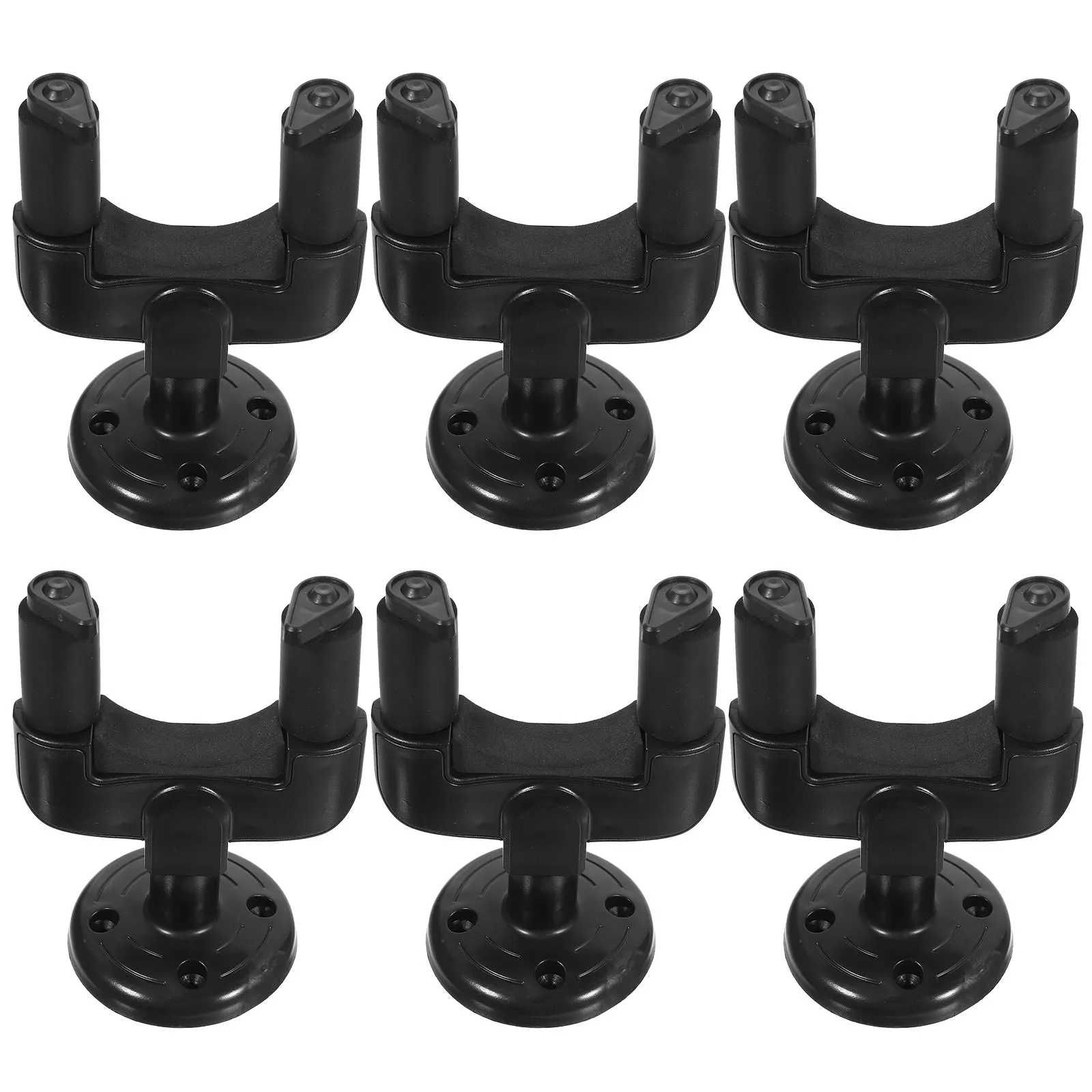 

6pcs Guitar Wall Mount Guitar Stand for Hanging Electric Bass Wall Mount Hanger Auto Grip Full Protection Foam Rubber