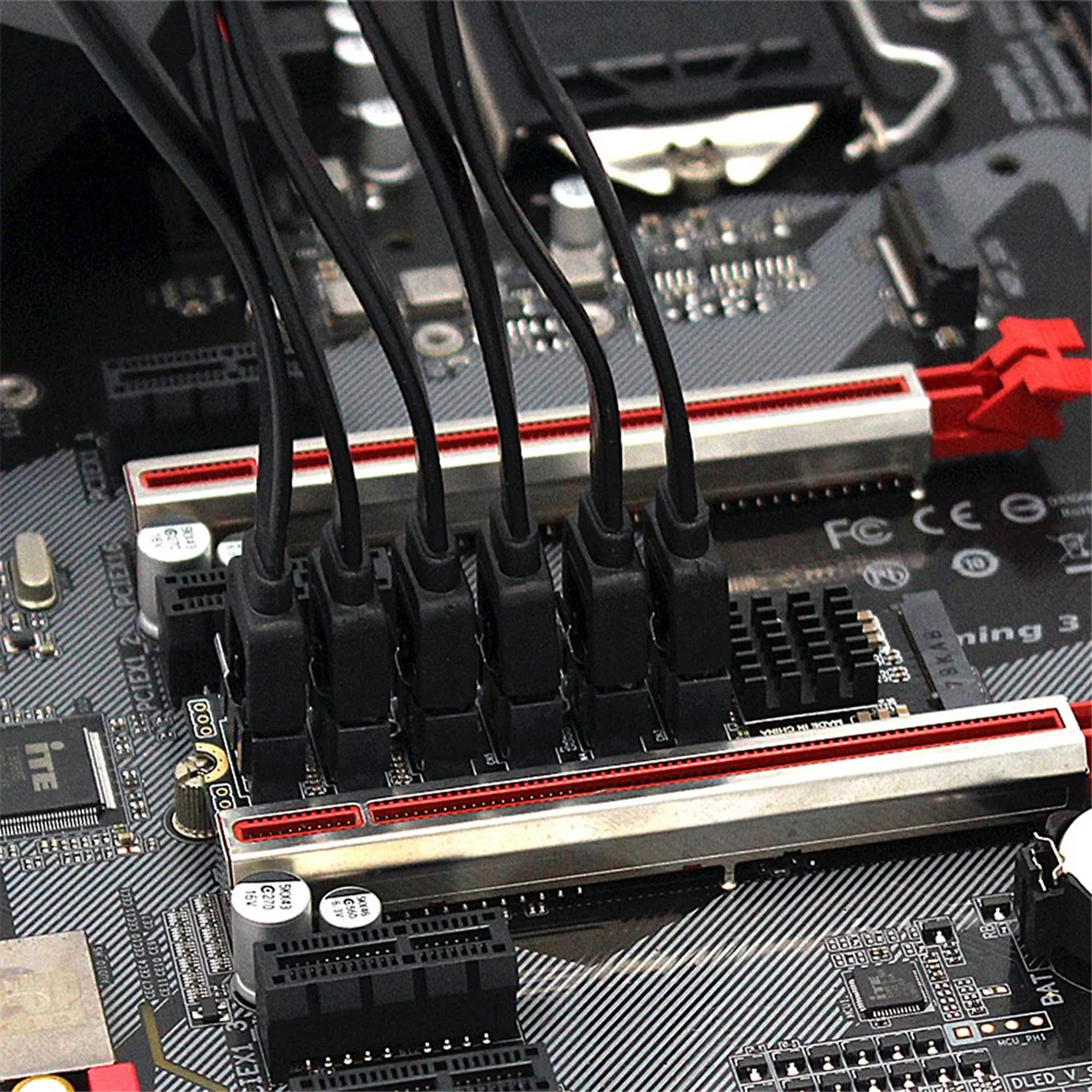 

Карта адаптера M.2 NVME PCI-E PCIE X4 X8 X16 на 6-портовый 3.0 SATA Riser ASM1166 Корпус Сервер ПК Компьютер Карта расширения Z