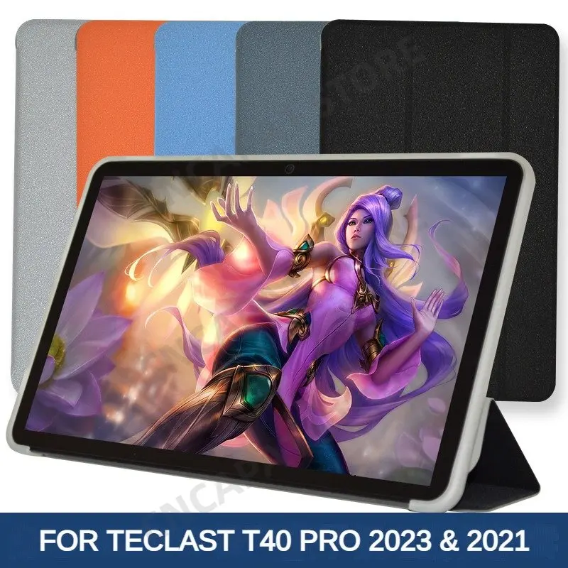 

Tri-Folding Stand Funda For Teclast T40 Pro Case 10.4" Tablet PC Folio PU Cover with Soft TPU Back Shell For Teclast T40Pro