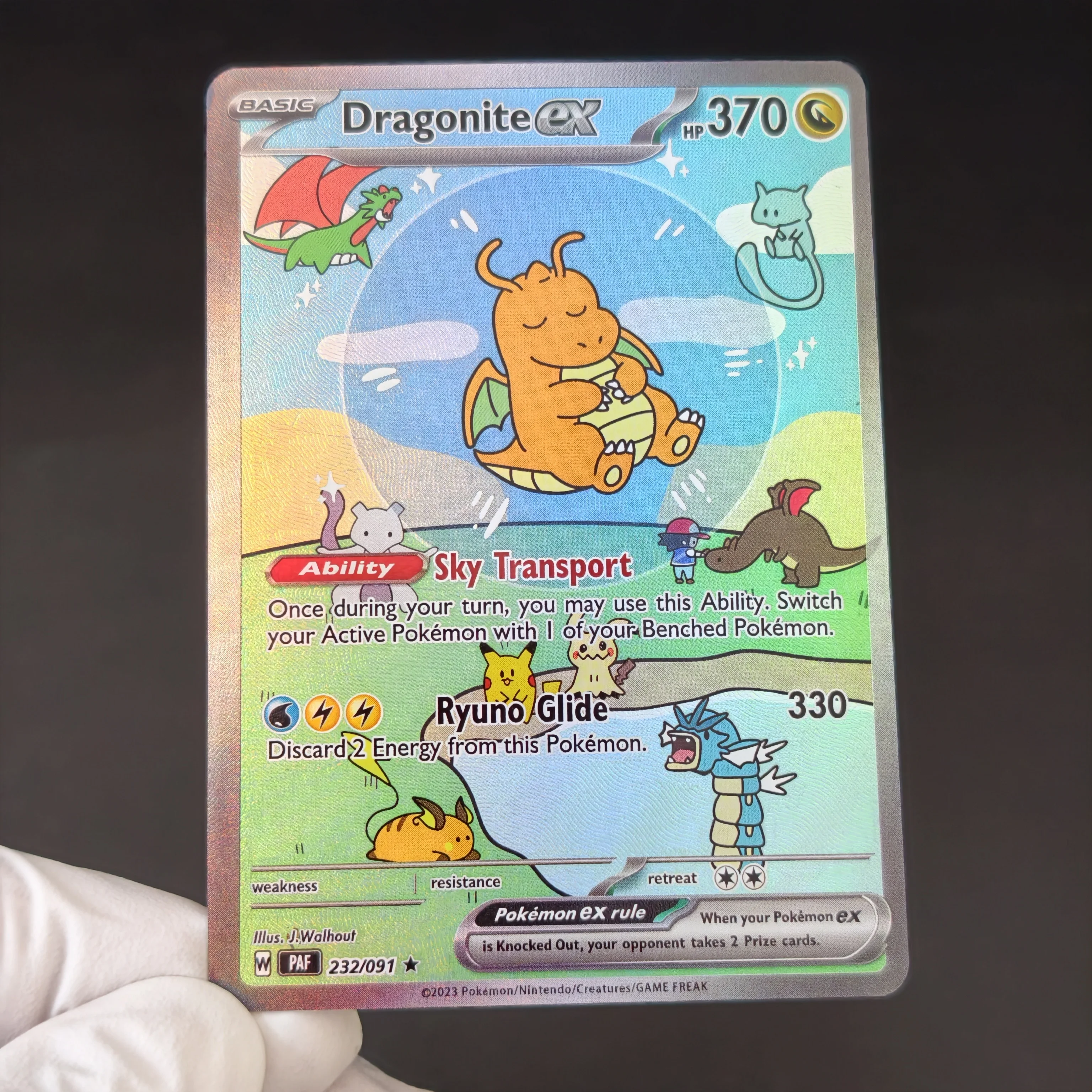 Bubble Series PTCG Pokemon Cards Victini ex Umbreon Gengar Dragonite Pikachu ex DIY Self Made Holo Textured Collectible Card view 3