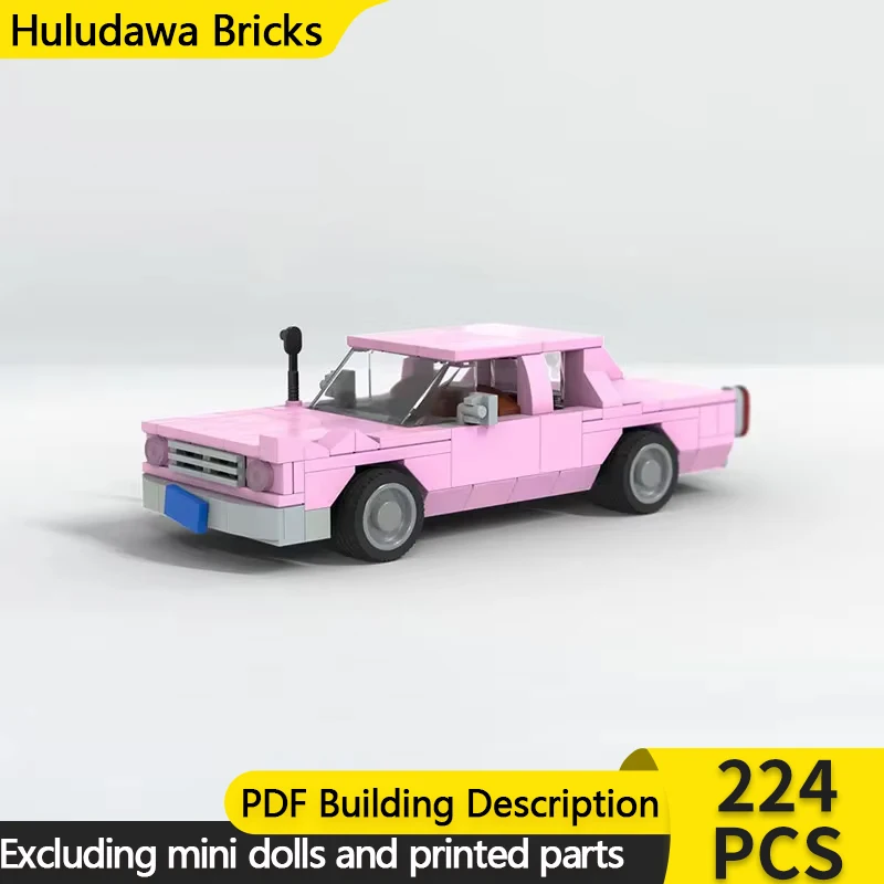 City Car Model MOC Building Bricks Old Classic Family Tour Car Modular Technology Gifts Holiday Assemble Children Toys Suit