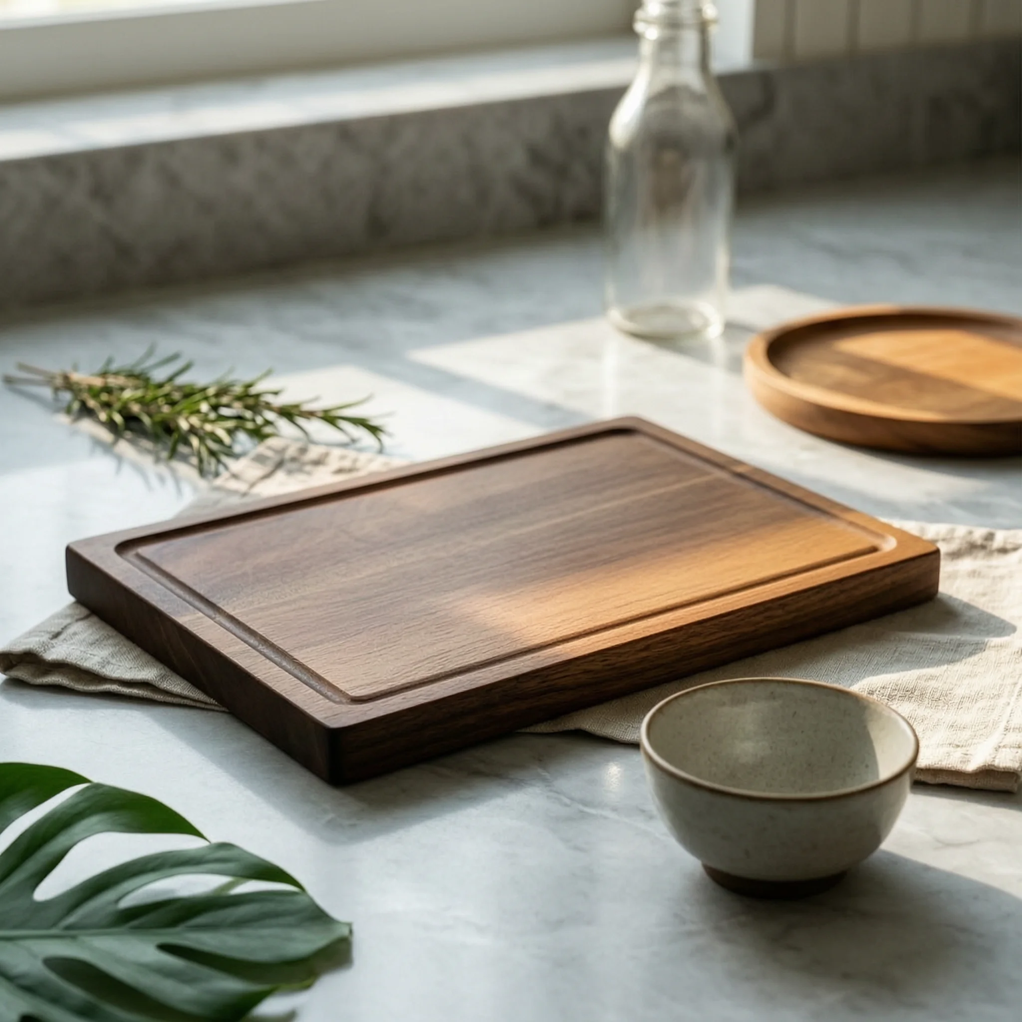 3 Pieces Cutting Board with Juice Groove Non Wooden Chopping Board Long-Lasting Heavy-Duty for Home Cooks, Kitchen