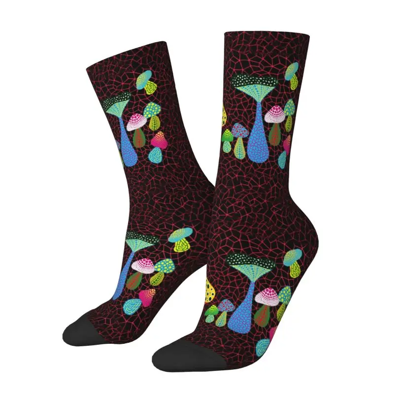 Yayoi Kusama Mold Art Mens Crew Socks Unisex Fun 3D Print Dress Socks