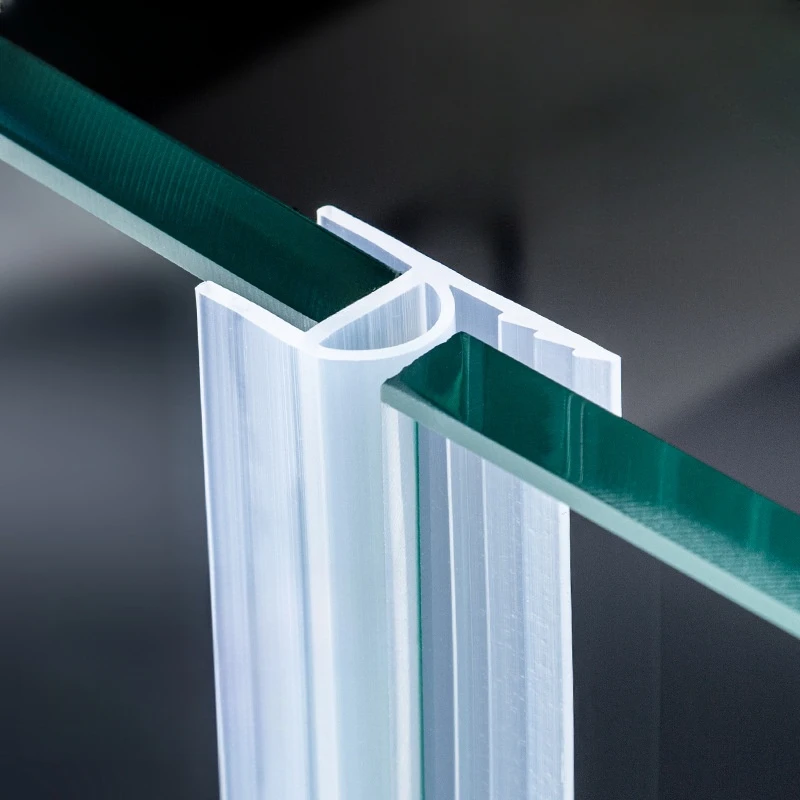 h-shape Silicone Sealing Strip for Frameless Glass Door & Window Seals, Weatherstripping, Heat-Resistant Draft Stopper