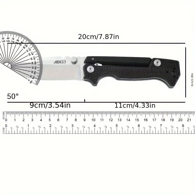 1PC Stainless Steel Folding Knife, Fruit Knife, Outdoor Camping Knife, EDC Portable Pocket Knife, High Hardness Cutting Knife