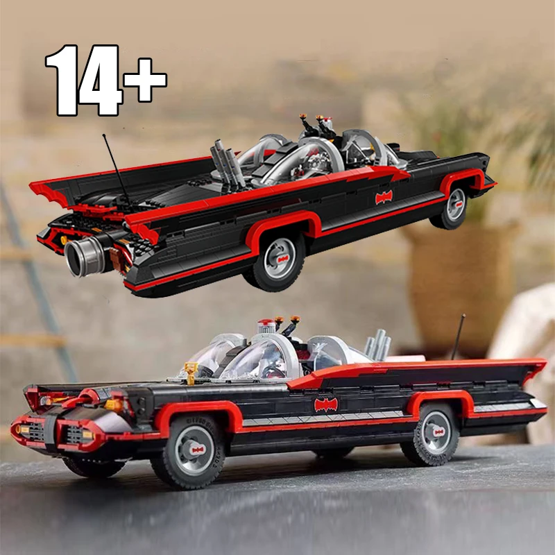 

2026 New 1822pcs Classic TV Heroes Series Super Bat 76328 Batmobile Supercar Model Building Block Toy Ornament Birthday Gifts