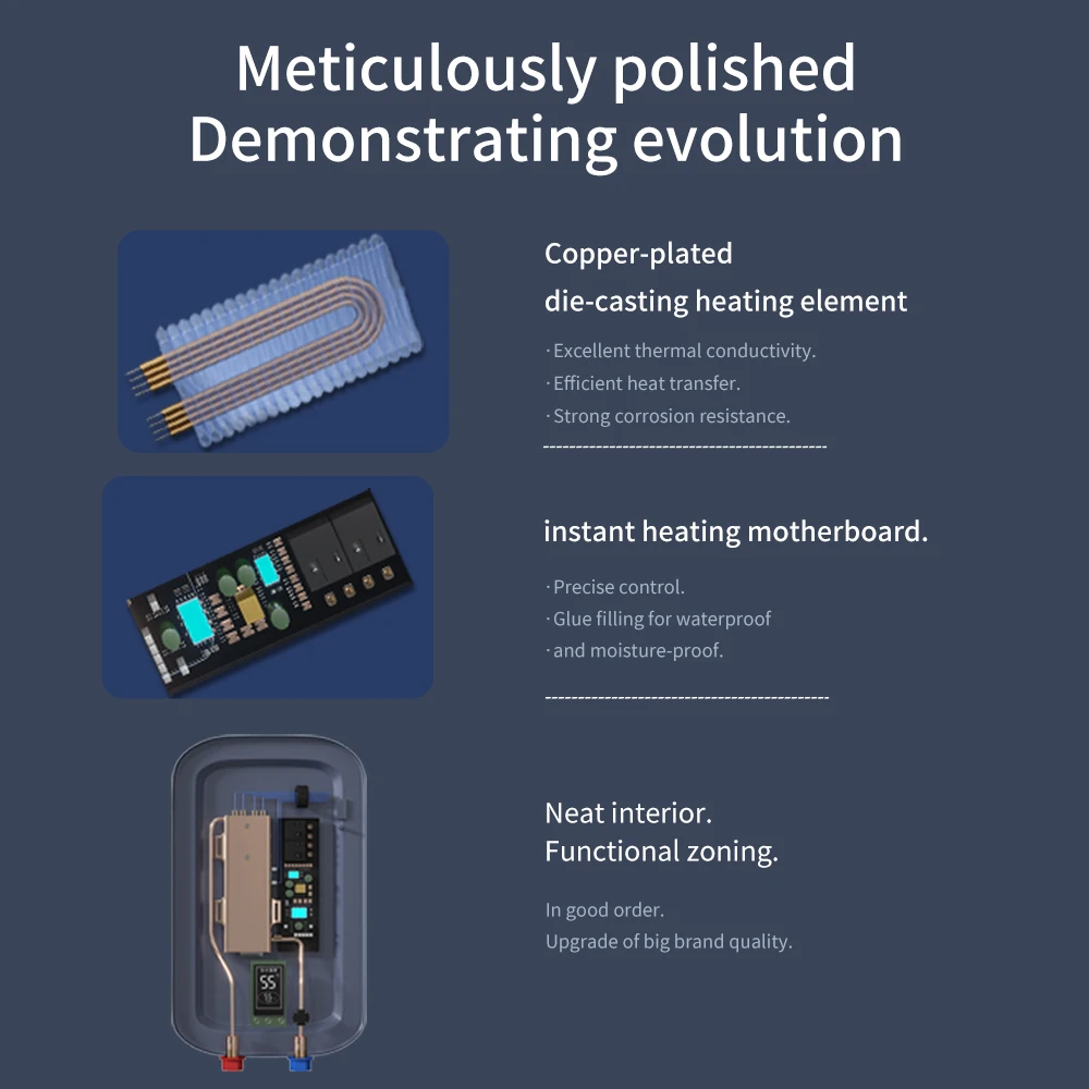 OEM Customized 220V Electric Water Heater Geyser Salon Spa Tankless Hot Shower System for Household and Bathroom Use