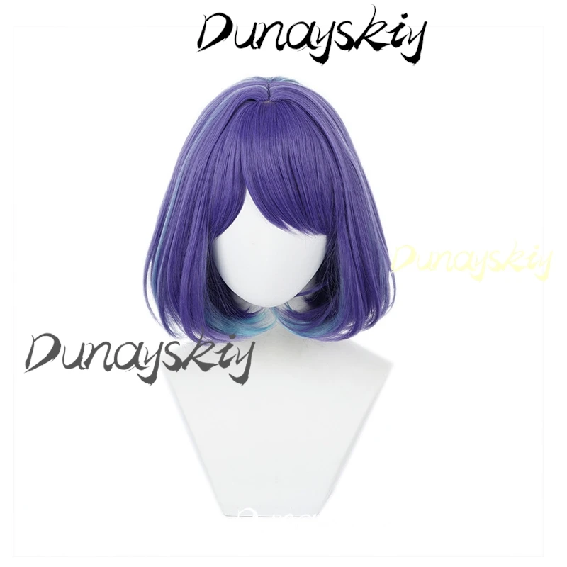 أزياء أنيمي أوشي نو كو كوروكاوا أكاني التأثيرية فستان شعر مستعار لوليتا فساتين أرجوانية للفتيات بدلة نسائية ملابس مخصصة للهالوين ﻿