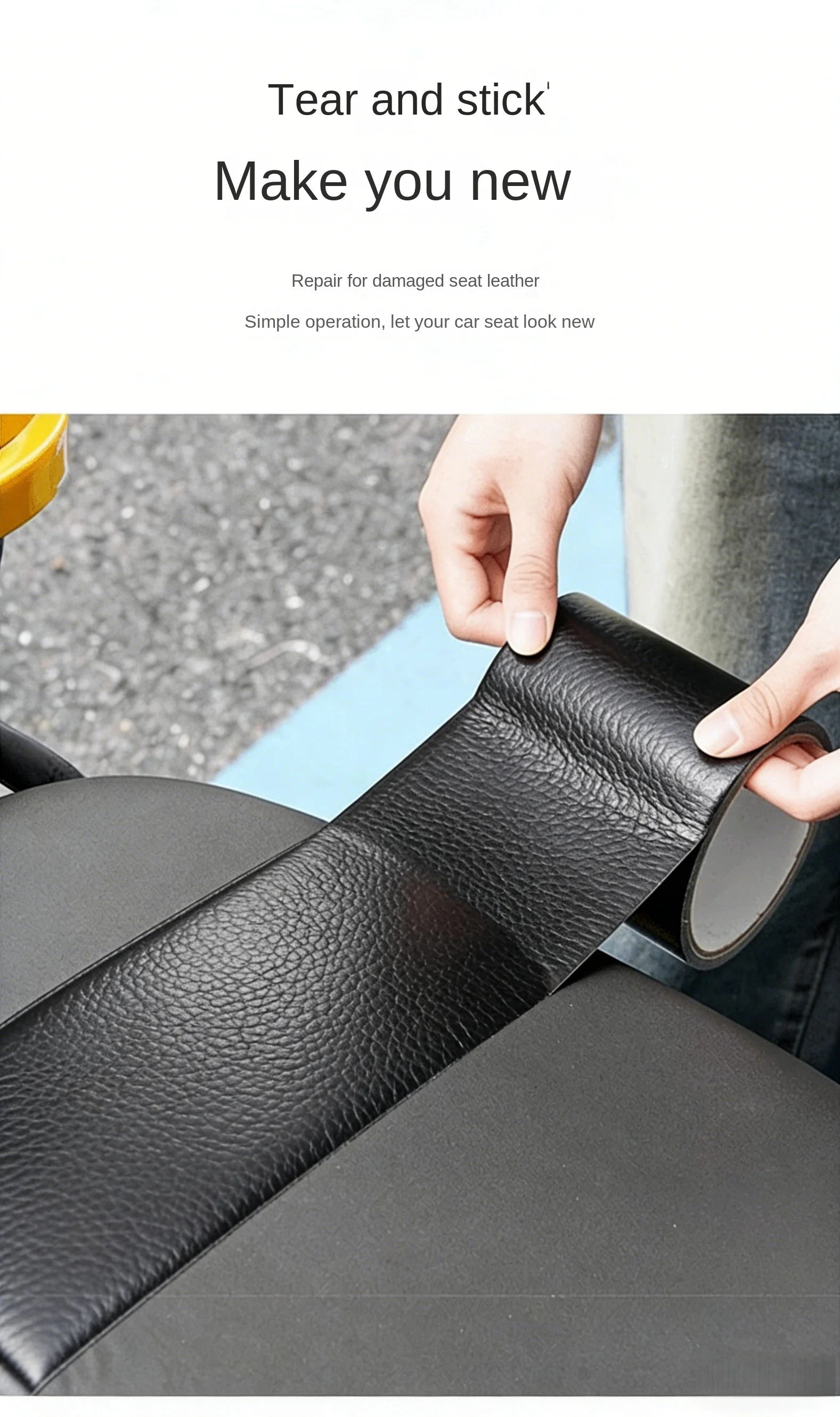 Motorrad-Sitzreparatur-Aufkleber Universeller Motorrad-Sitzpolster-Schutzfilm Leder-Sofa Selbstklebendes Reparaturband Zubehör – Detail 3