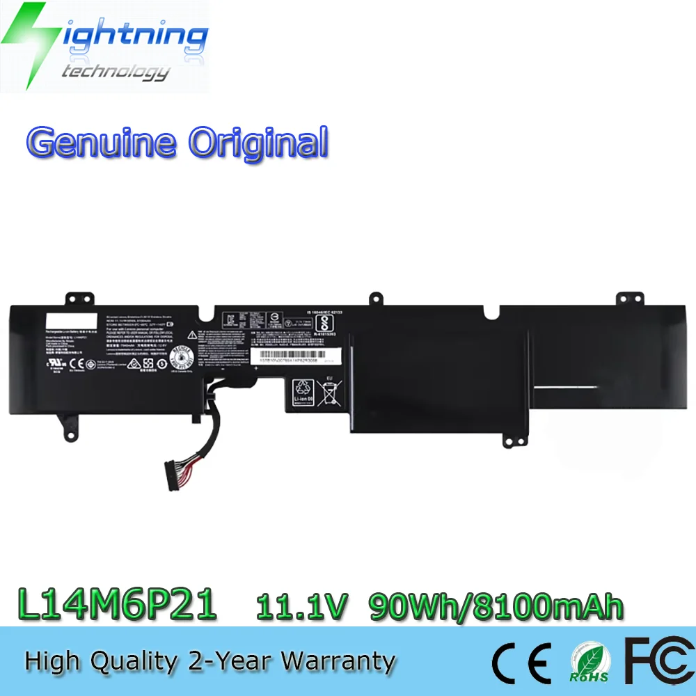 

Оригинальный аккумулятор Genuine L14M6P21 11.1V 90Wh для Lenovo IdeaPad Y900 Y910 Y900-17ISK-80Q1004QGE