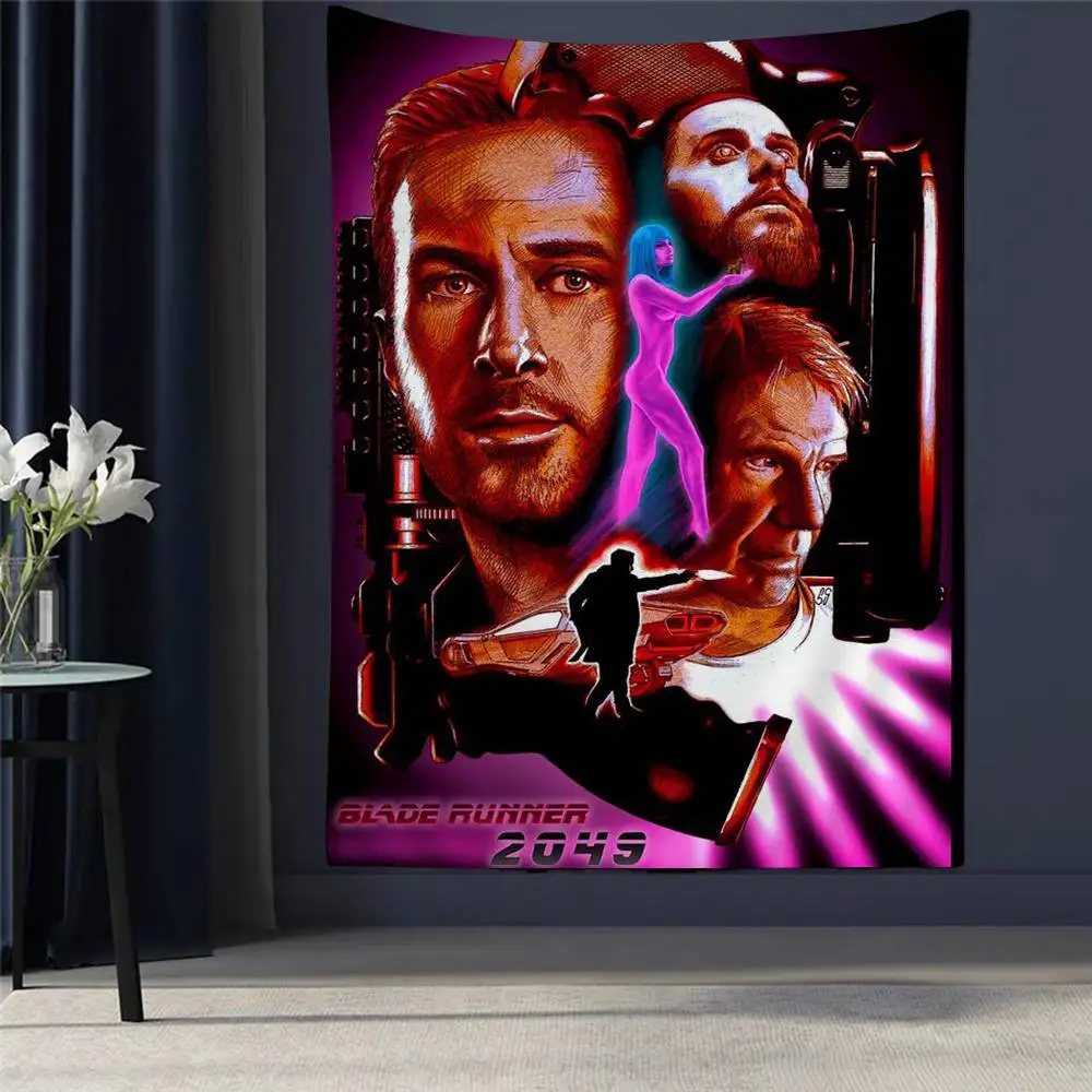 

Blade Runner 2049 Cartoon Tapestry For Living Room Home Dorm Decor INS Home Decor