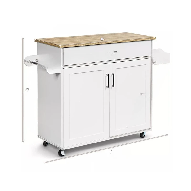 Household food cart light luxury shelves, kitchen food cart can hold wine tableware side cabinet red wine tea cart