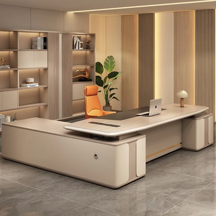 High-end Leadership Desk President Table Boss Painting Large Desk Office Manager Table Supervisor