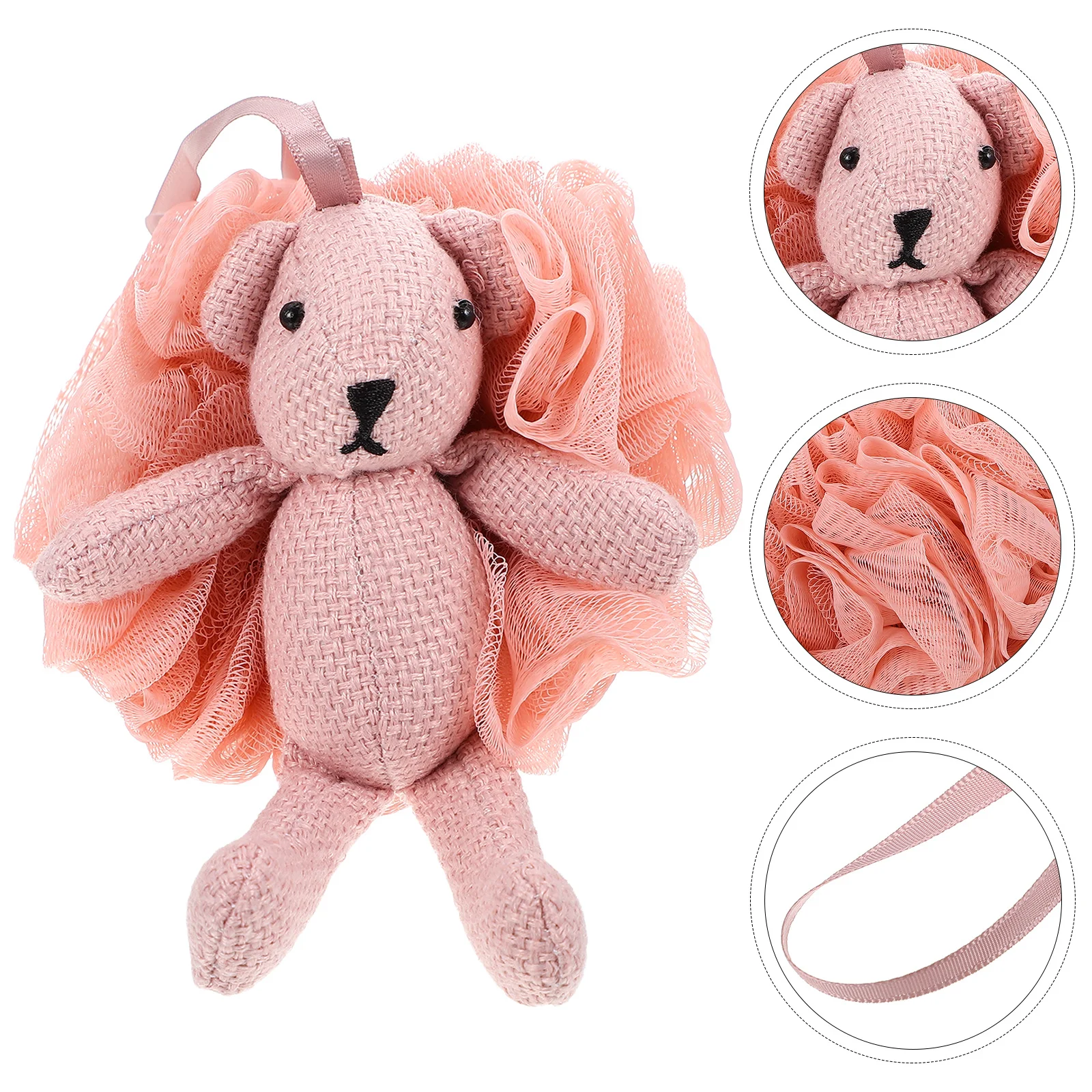 

1Pcs Cartoon Animal Bath Ball Shower Loofah Mesh Pouf Shower Sponge Soft Exfoliating Body Scrubber for Deep Cleaning Relaxation