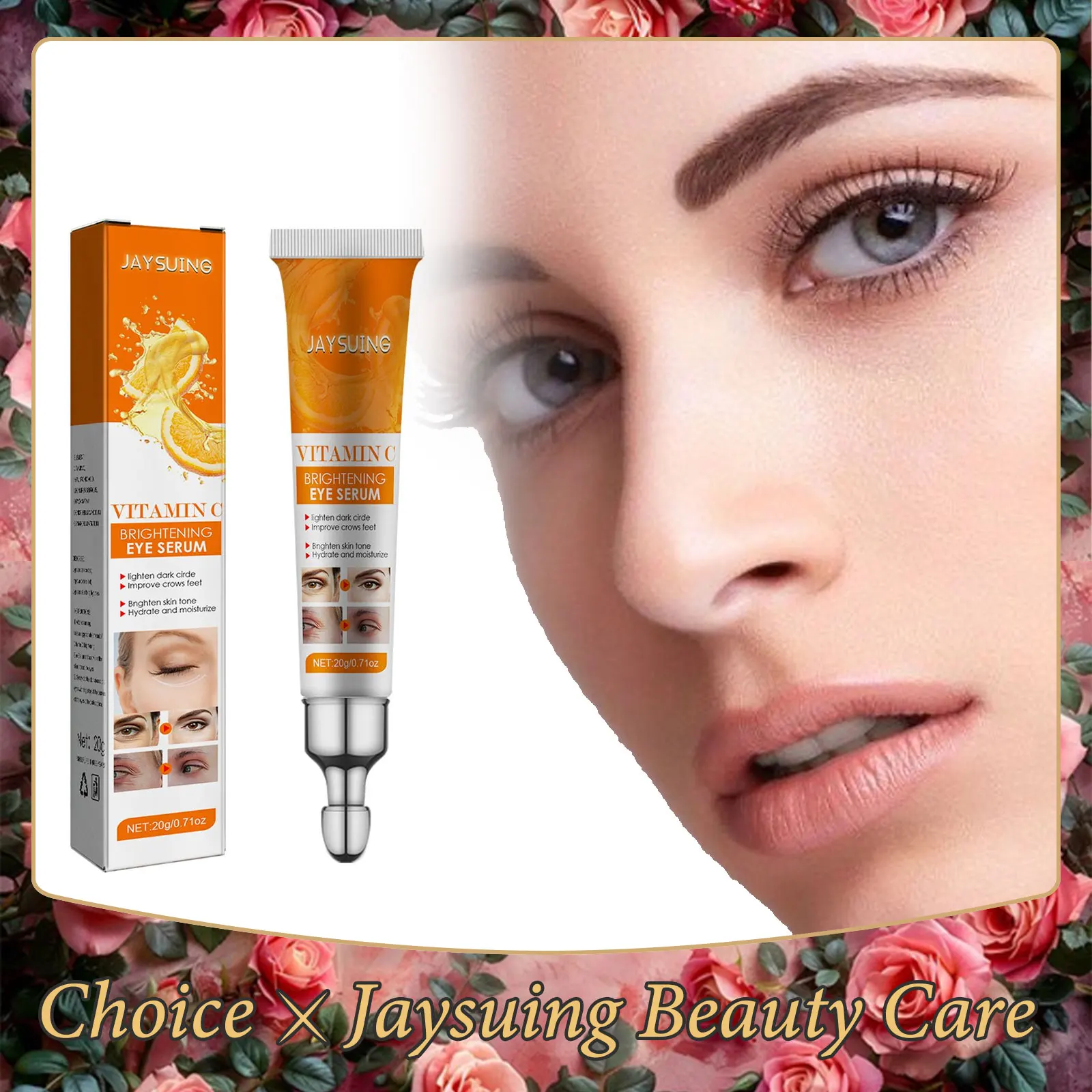 

Vitamin C Lift Eye Cream Anti Dark Circle Removal Crows Feet Fading Fine Lines Brightening Puffiness Treatment Eye Nourish Serum