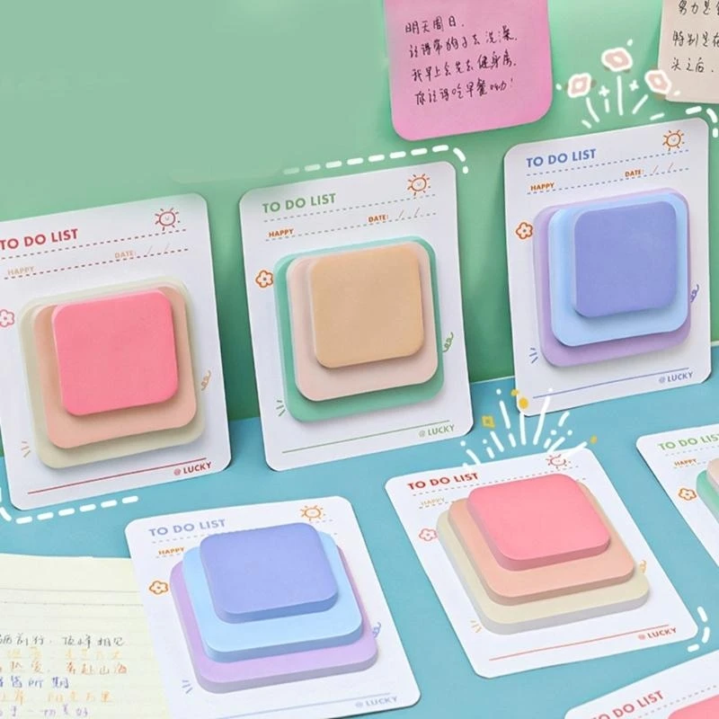 Estético note pegajoso note memorandos adoráveis ​​notas pegajosas material escritório escolar