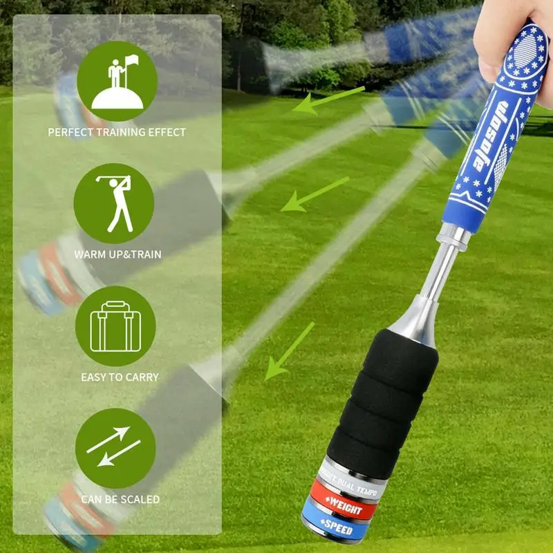 Golf Swing Trainer Adjustable Detachable Indoor Practice Swing Bat Beginner Practice Supplies Golf Club Swing Training Aid