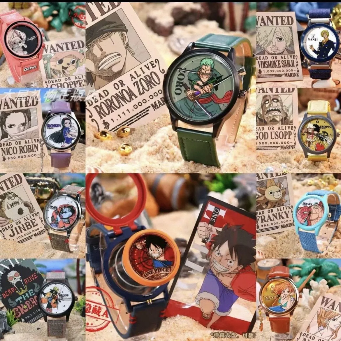 

In Stock Original One Piece Watch Blind Box Series Anime Character Doll Models Collection Decorative Festivals Toys Gifts