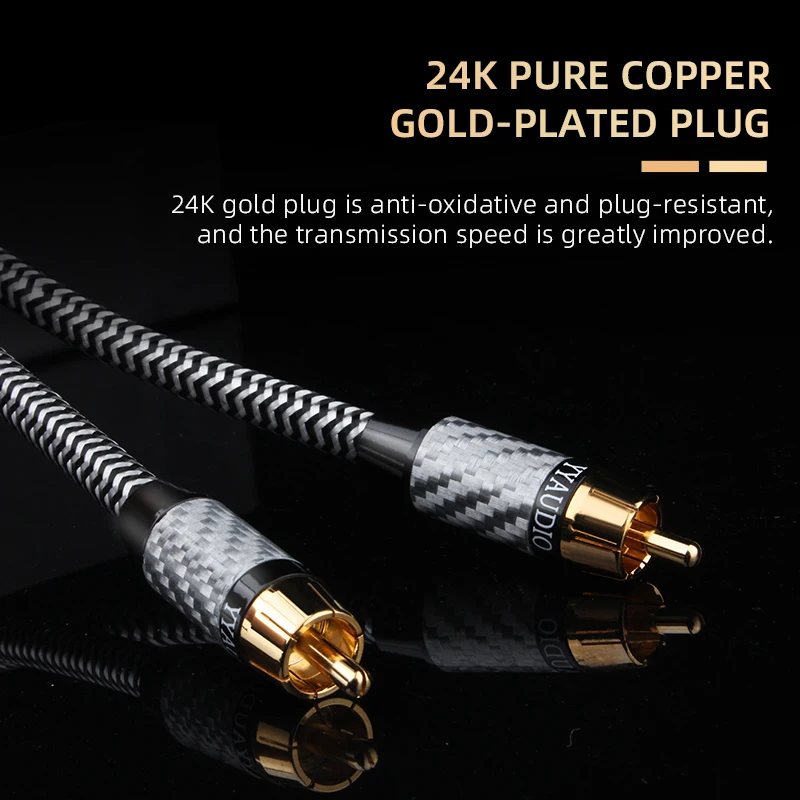 RCA Cable RCA to RCA Cable Coaxial Audio Cable Subwoofer Cable SPDIF Male Stereo Connector for TV Amplifier Hifi Subwoofer