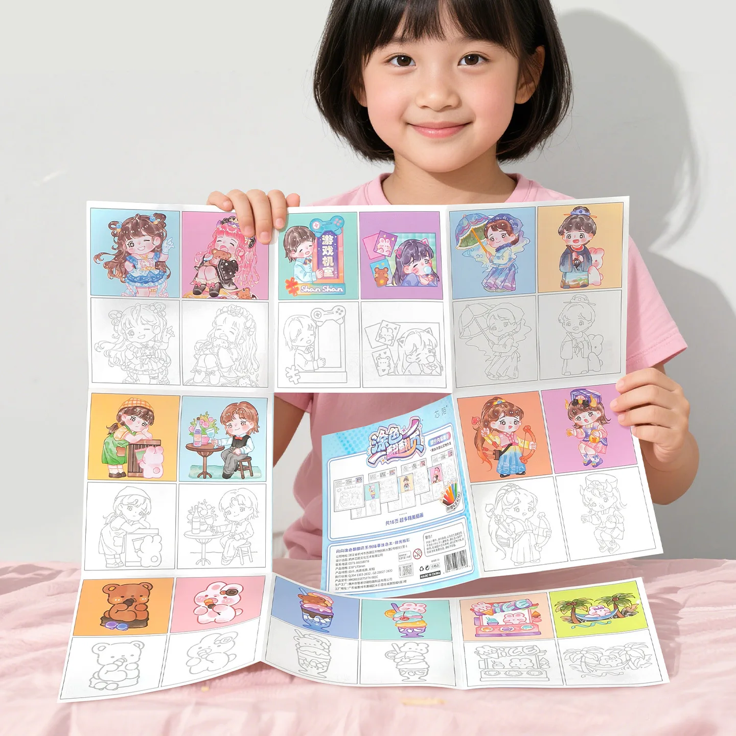 Kawaii Girl Drawing Notebook Sketch Pad Graffiti Painting Book Coloring Book for Tracing Copybook Art Supplies Stationery