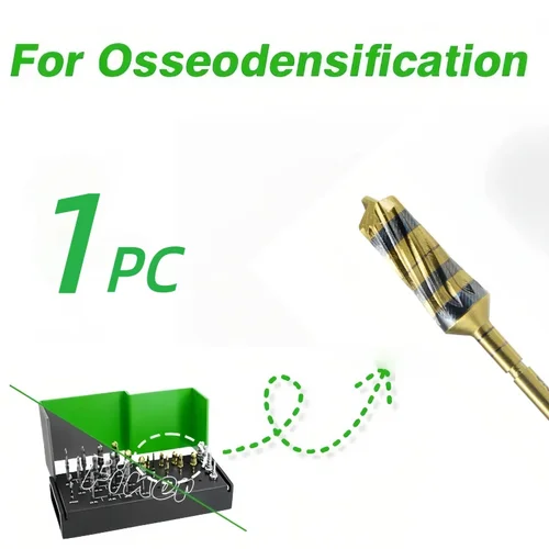 Fresas de osseodsificación, sistema de implante quirúrgico Dental, controladores de implante, elevación de seno maxilar, taladros para implantes dentales, 1 ud.