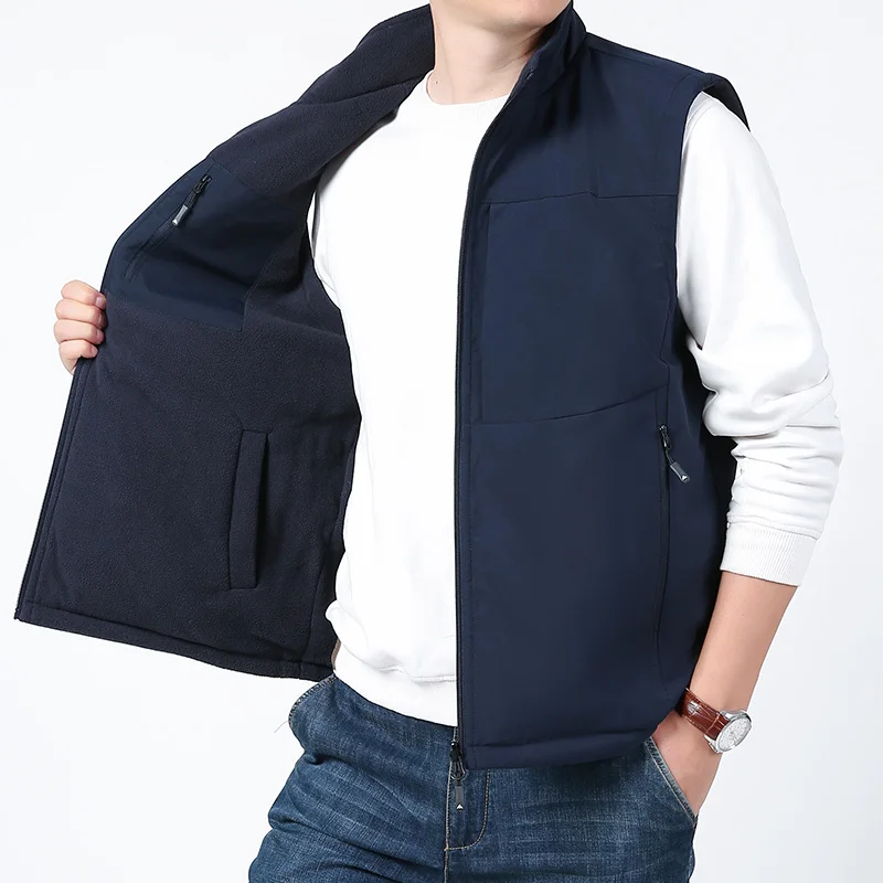 

New Breathable Waistcoat Fashionable Simple Design Windproof Comfortable Daily Travel Vest Men's Outdoor Casual Cargo Vest