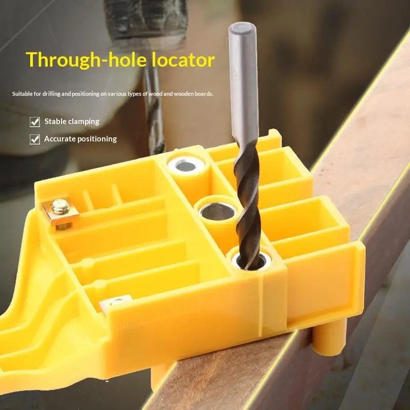 1Set Multi-Hole Drill Guide Jig Wood Drilling Jig Hole Alignment Tool for Precise Dowel Joinery and Woodworking Project