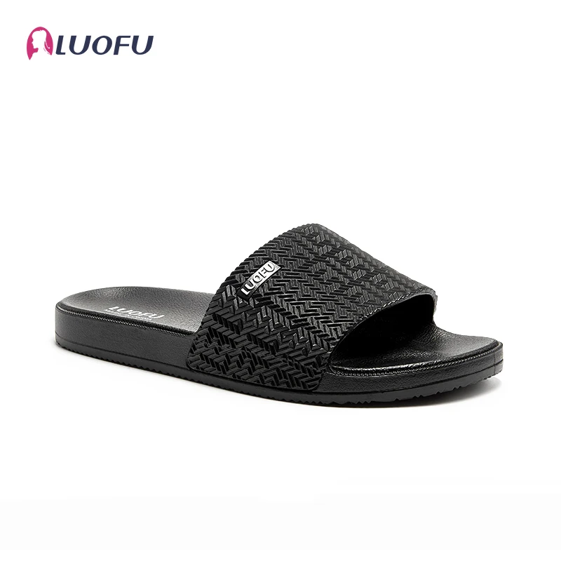 LUOFU Men's Fashion Comfortable Non-Slip Slides For  Indoor Outdoor, Summer