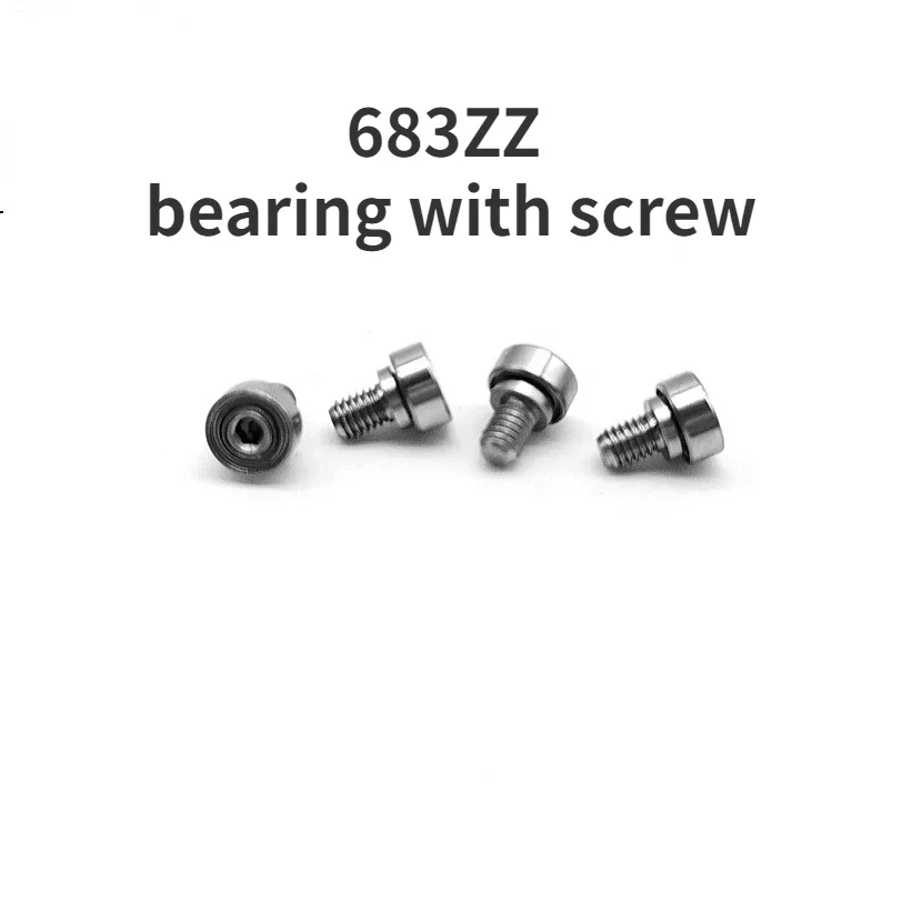 Custom 683ZZ stainless steel screw pulley bearing with screw external thread type bearing automation equipment bearing