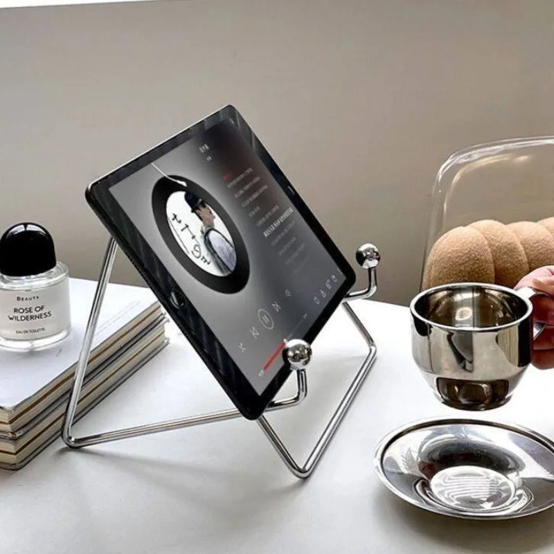 ins wind metal plate bracket, desktop lazy support frame, wrought iron learning shelf, portable reading stand