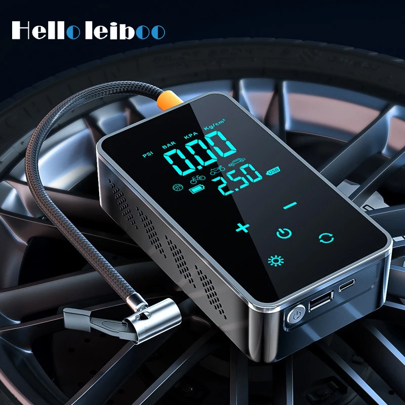 LEIBOO Wireless Air Pump 150psi Touch Screen Portable Electric Tire Inflator For Car Bike Motorcycle Mini Air Compressor