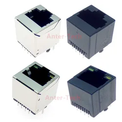 5PCS RJ45 network socket female 5224 8P8C in-line vertical RJ45 180 degree full plastic