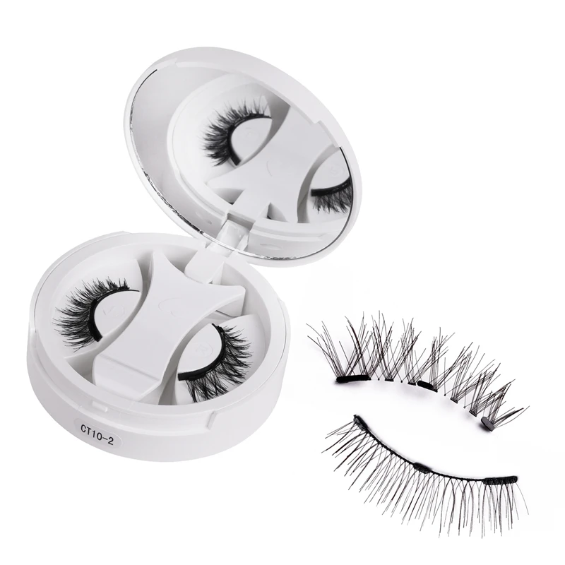 Magnetisches, einteiliges, integriertes Etui im Fox-Stil, nicht klebende, magnetische, selbstklebende Wimpern, neues Produkt