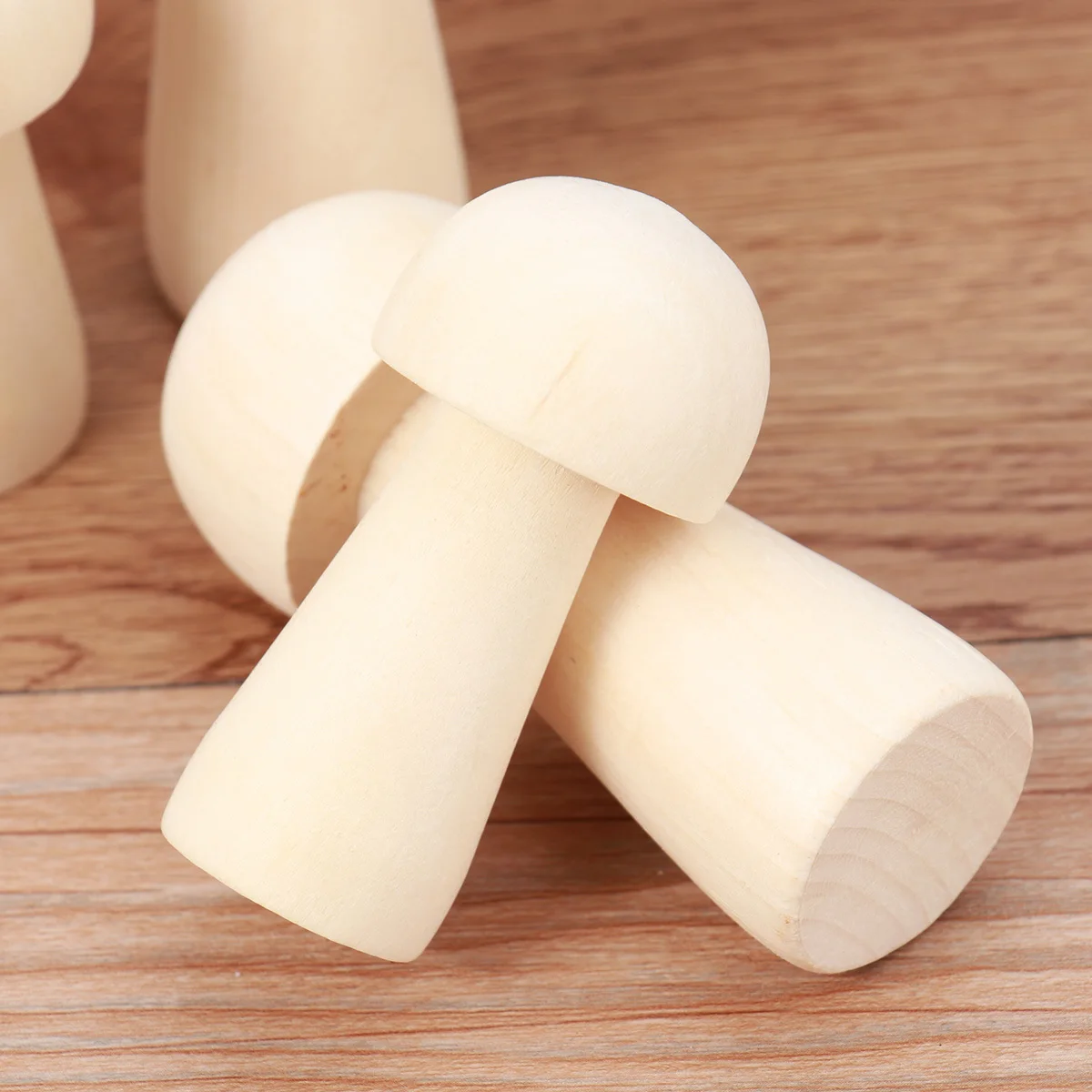 

10pcs Wooden Mushroom Head 85Mm 65Mm Smooth Lightweight Kids Diy Wood Chip Painting Craft Educational Creativity