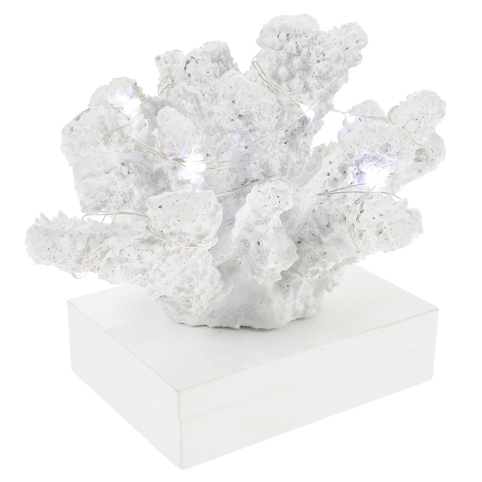 LED المرجان زخرفة الراتنج الاصطناعي سطح المكتب ديكور واقعية المرجان الحرفية ديكور المنزل النحت الفني #6