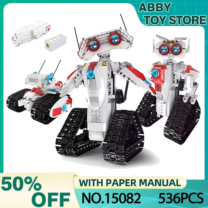 

Mould King 15082 Technical Robot Building Block The Remote Control 3 in 1 Changing Robot Toys Model Assembly Kids Christmas Gift