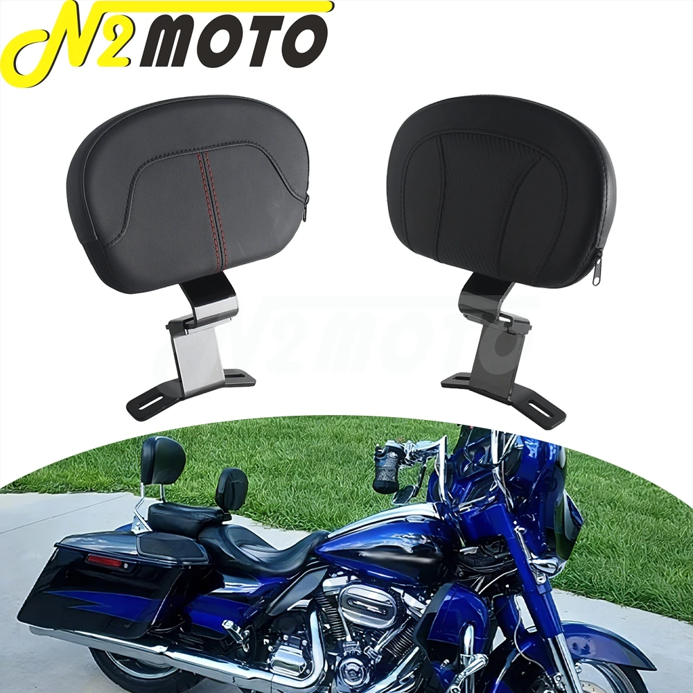 

Motorcycle Backrest Front Driver Rider Cushion Back Mounting Kit For Harley Touring FLHR FLHRC FLTR FLTRX FLTRX FLTRK 2009-2022
