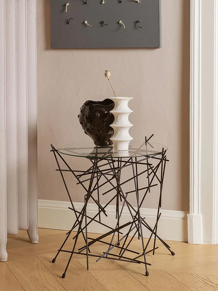 Irregular small round table magazine stand umbrella stand living room ornament