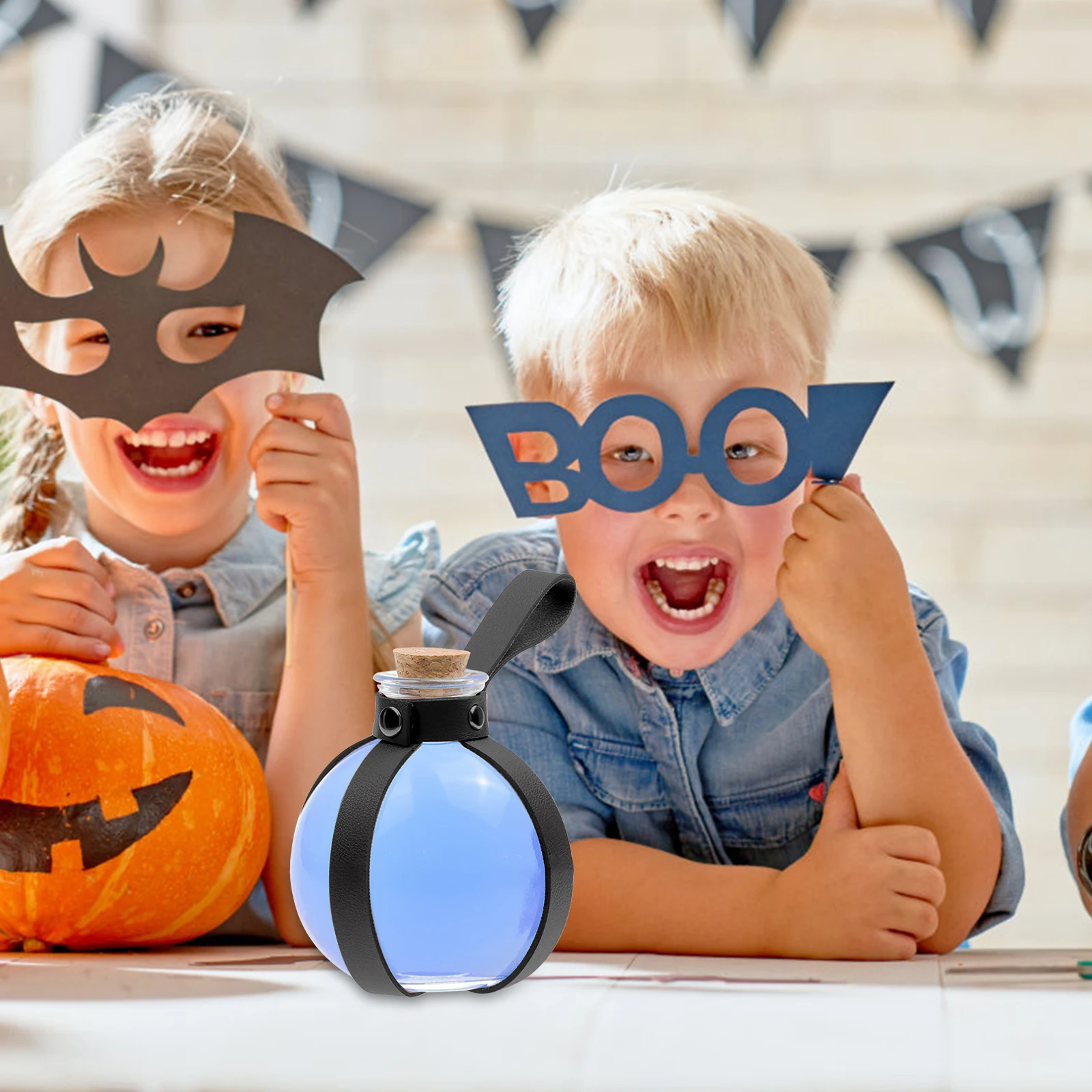 

Wishing Bottle Set Spherical Belt Halloween Flask Potion Holder Bottles with Harness Sphere Glass